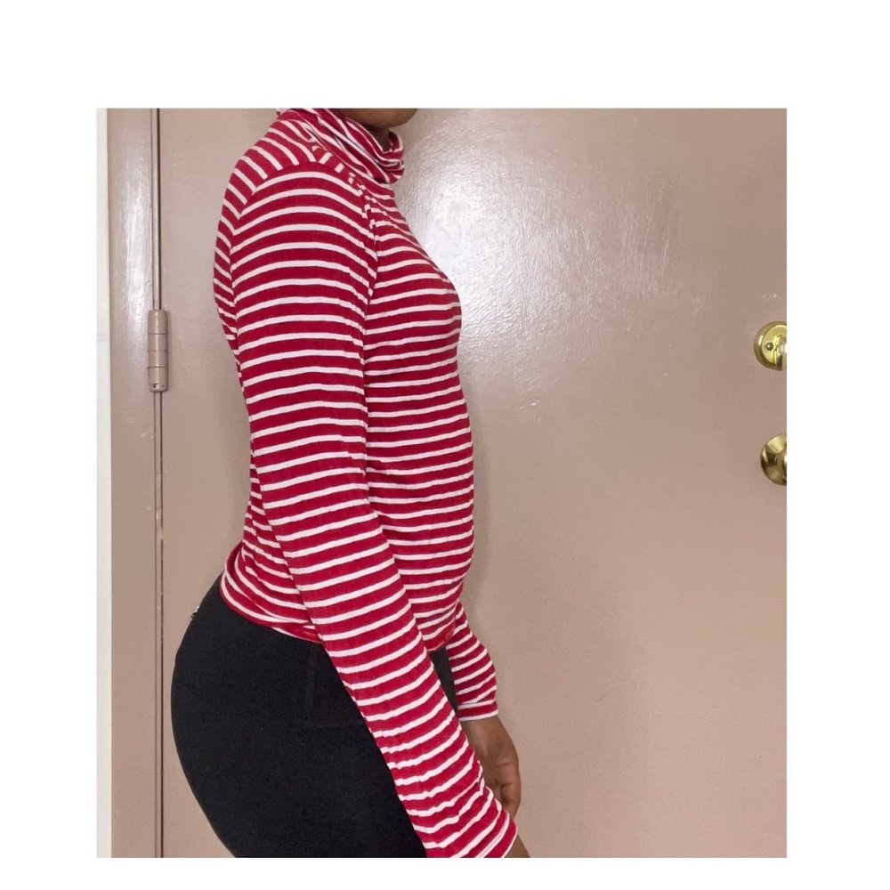 stripe Long sleeve Shirt Red/White